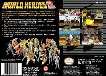 World Heroes 2 (USA) (Beta) box cover back